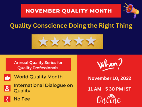 November Quality Month Program for Quality Professionals from CCC