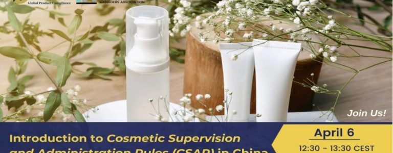 [RRMA Event] Introduction to Cosmetic Supervision and Administration Rules [CSAR] in China